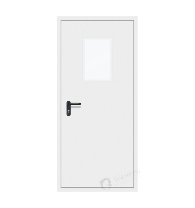 Алюминиевая противопожарная дверь с остеклением